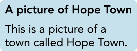 A picture of Hope Town This is a picture of a town called Hope Town  