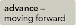 advance – moving forward 